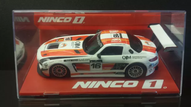 Ninco 1 55053 Mercedes Sls Gt3 Team Holland 1/32 Slot Car Scalextric Compatible.