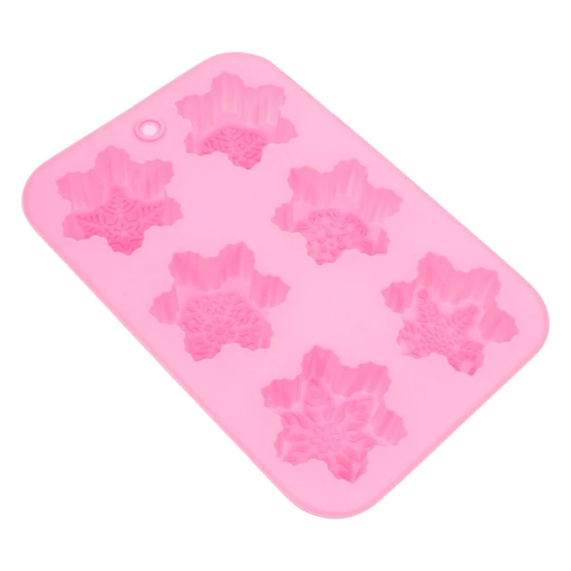 6 Stampini Per Fiocchi Di Neve - Per Fondente, Biscotti, Torte, Decorazione Dolci, Plastica Bianca - Foto 9