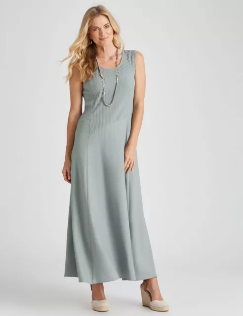 US 14 Womens Dress -  Angle Rib Knitwear & Linen Dress - NONI B