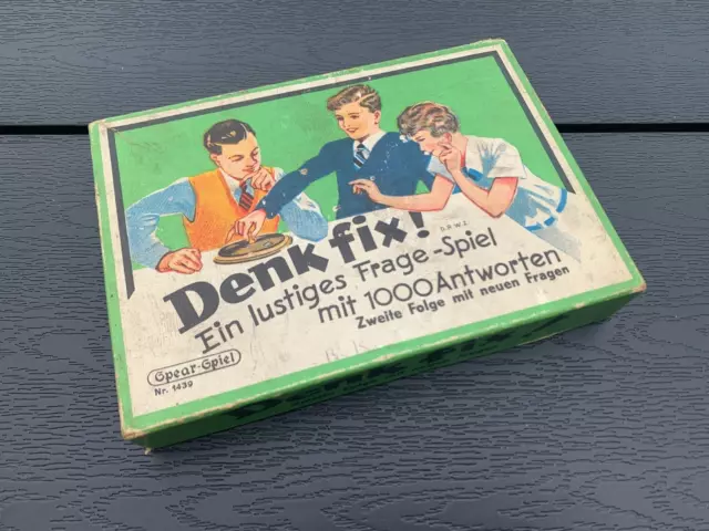 Denk Fix + Gesellschaftsspiel + Spear Spiel + Nr. 1439 + Vintage + Jahrgang 1933