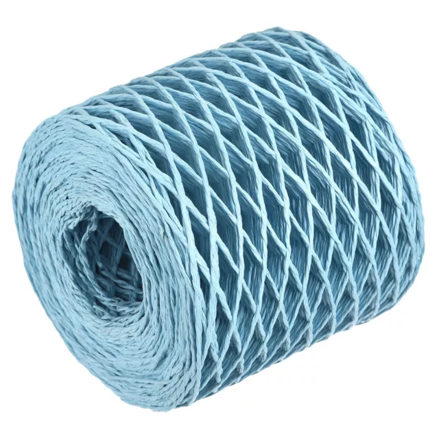 Raffia Papier Handwerk Seil Band Verpackung 200m 11mm Handgemacht Helle Blau