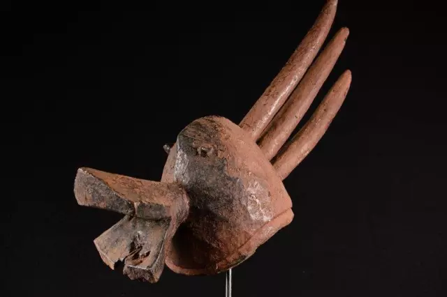 14035 African Old Mambila Helmet Mask/Helmet Mask Cameroon