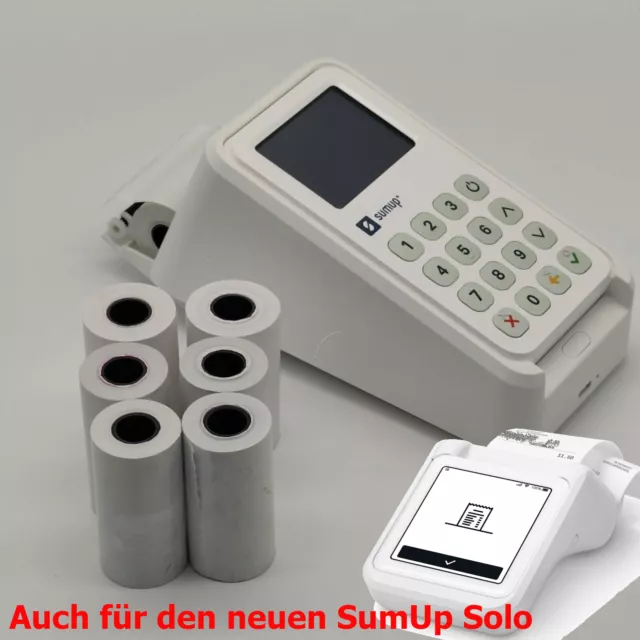 Sumup Thermorolle 8 - 12m x 57mm Bonrolle Kassenrolle DruckerrolIe EC Ingenico 2