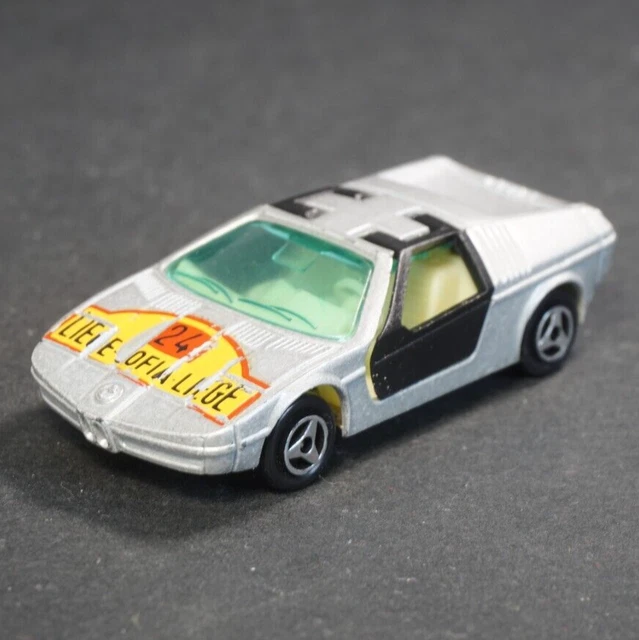 BMW TURBO RALLY MAJORETTE N258A 1/60 Silver Made in France Diecast