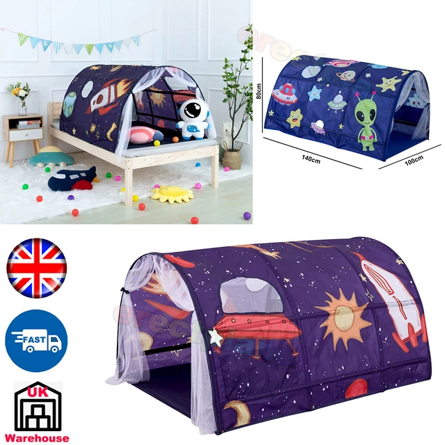 Indoor Outdoor Tent for Kid Tunnel Tent for Children's Raised Bed 90-100cm Width