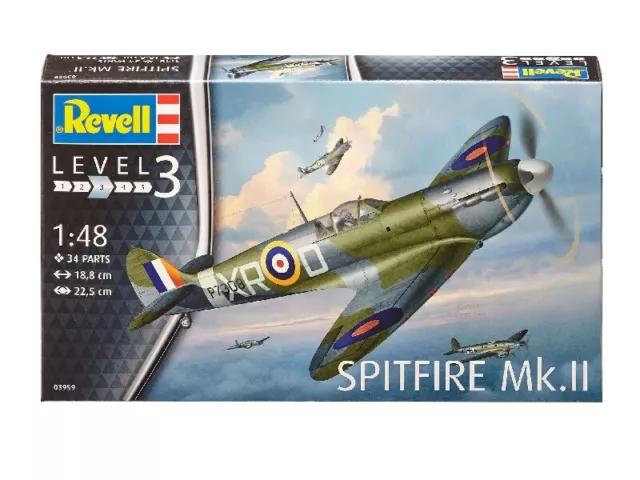 Supermarine Spitfire Mk.ii Fighter 1:48 Plastique Model Kit Revell