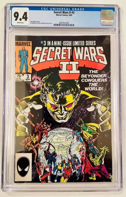 MARVEL SECRET WARS II (2) #3 CGC 9.4 NM 1985 Key 1st App Beyonder MCU