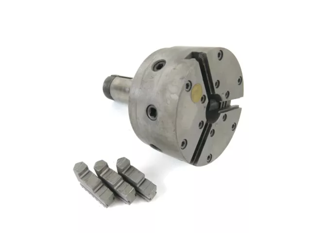 4" Dia Buck Adjust Tru 3-Jaw Lathe Chuck 5C Collet Mount (for parts or repair)