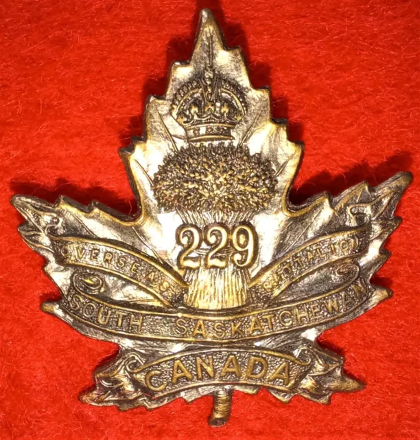 229th (South Saskatchewan) Battalion Collar Badge, Crighton - Canada CEF WW1