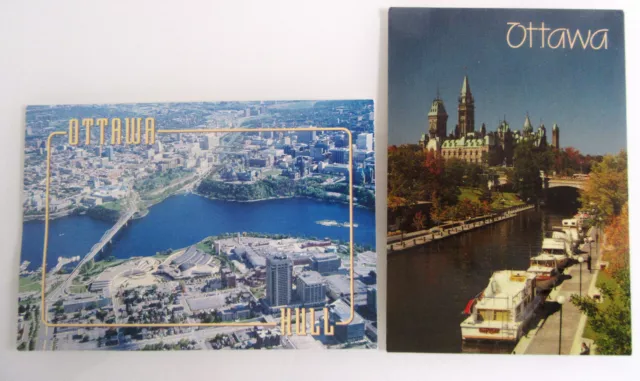 OTTAWA Canada 2 x Postkarte Sonderformat Kanada Postkarten Ansichtskarten Lot