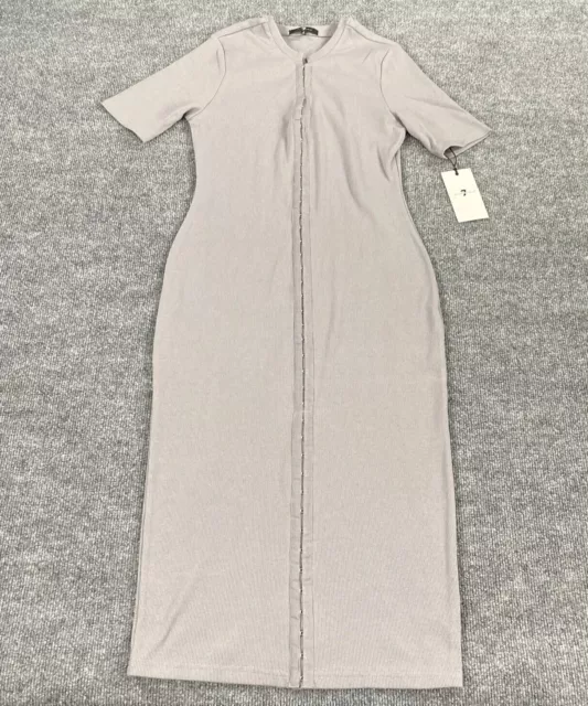 7 Seven For All Mankind Womens Short Sleeve Dress Gray Size Small