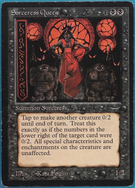 Sorceress Queen Arabian Nights HEAVILY PLD Black Uncommon CARD (367448) ABUGames