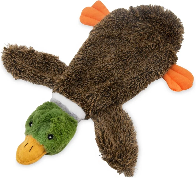 Best Pet Supplies 2-In-1 Stuffless Squeaky Dog Toys with Soft, Durable Fabric fo
