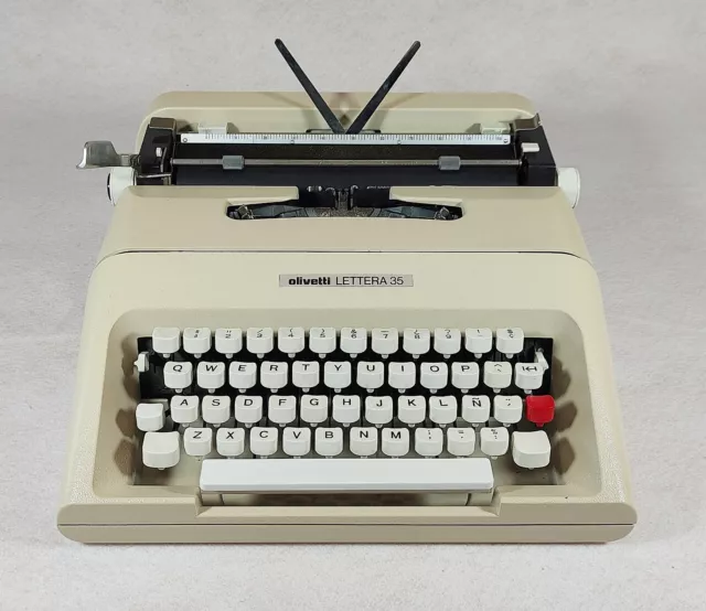 Seltene Olivetti Lettera 35 Schreibmaschine – Vintage 1970er Jahre Mario Bellini