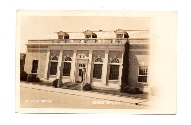 GEORGETOWN, TX ~ U. S. POST OFFICE, REAL PHOTO PC ~ 1940's