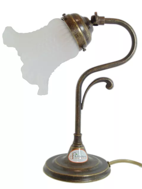 Lampada ottone brunito da tavolo,scrivania,lampade studio in stile liberty lmi5