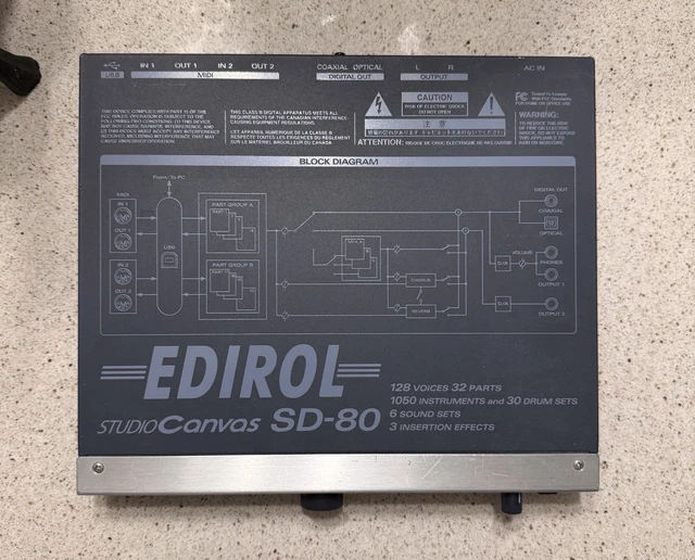 ROLAND EDIROL STUDIO Canvas SD-80 MIDI Sound Module - US SELLER