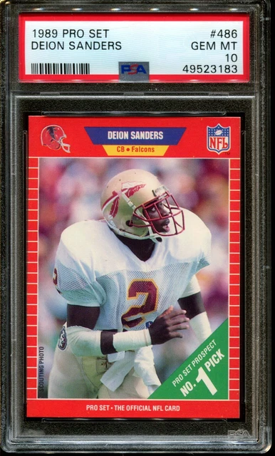 1989 Pro Set #486 Deion Sanders Rc Hof Coach Prime Psa 10 A5113-183