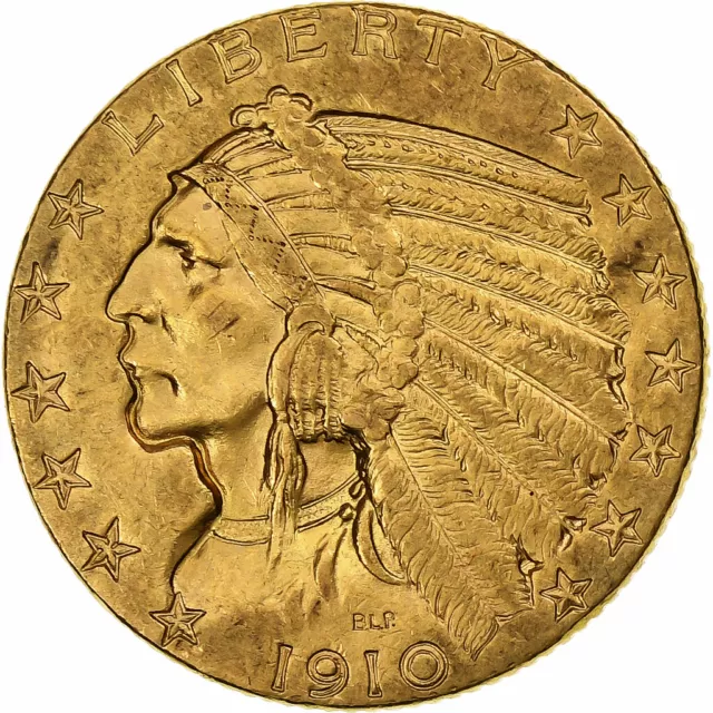 [#1211805] United States, $5, Half Eagle, Indian Head, 1910, Philadelphia, Gold,
