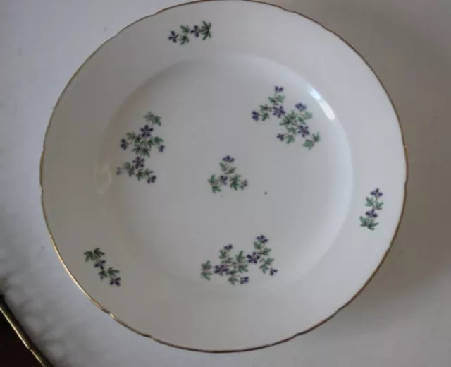 Assiette en porcelaine de Paris décor aux barbeaux XVIIIe Manufacture dihl et gu