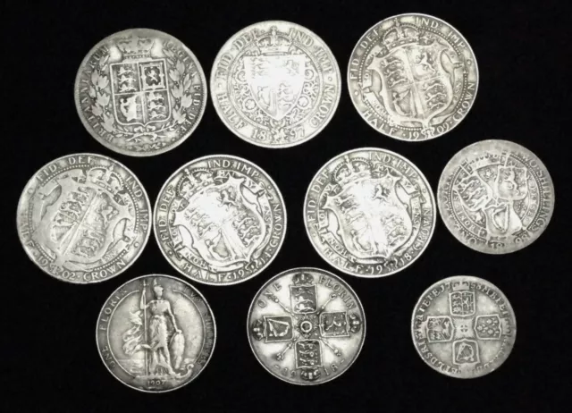 George II, Victoria, Edward VII and George V 925 silver collection