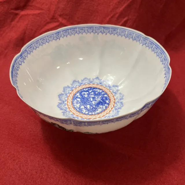 Vintage Porcelain Hand Painted Chinese Eggshell Bowl Marked Rice Bowl