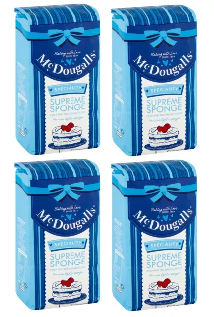 McDougalls Supreme Sponge Premium Self Raising Flour 1kg PACK OF 4