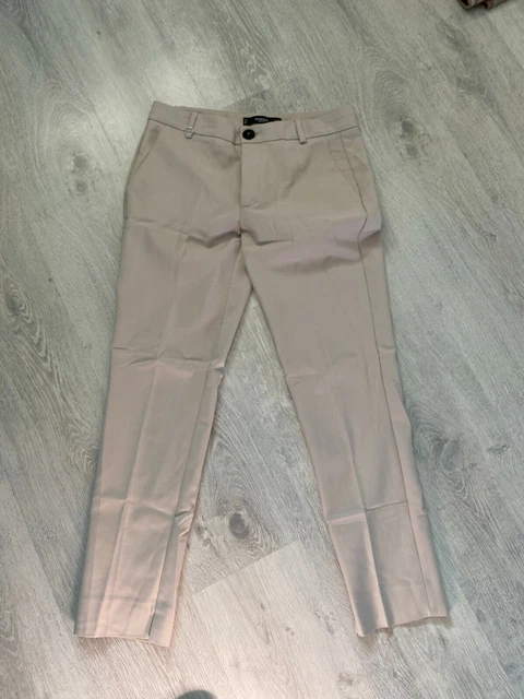 Pantalon Droit Mango Pour Femme - Taille 38 - Beige - Neuf Sans étiquettes - Coupe Regular En Coton élastique
