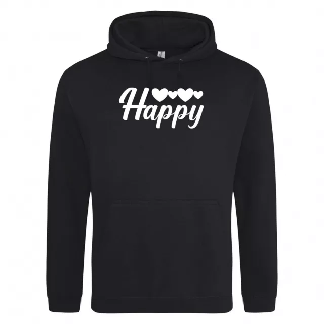 Unisex Hoodie Happy Herzen Sweatshirt Geschenk Idee Souvenir Geburtstag Weihnach