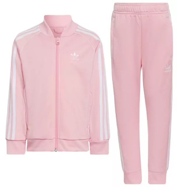 Adidas Originals Adicolor SST Tuta - Giacca e pantaloni a trifoglio ragazze - 5-6 Y