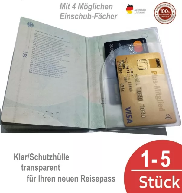 Reisepasshülle Ausweishülle Schutzhülle Etui 133x190mm/Schutzhülle EC-Karte RFID