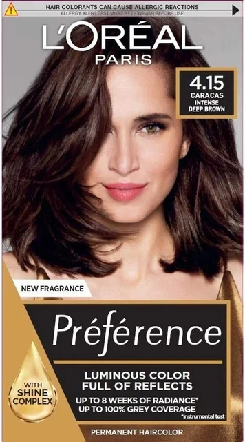L'OREAL PARIS PREFERENCE Permanent Hair Colour, 4.15 Intense Deep Brown ...