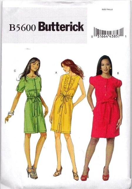 🧵👗✂5600 Patron Butterick Creations Robe Printemps Ete 34 Au 50