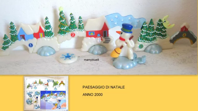 Kinder Maxi Natale 2000 Italia - Paesaggio Di Natale+ Cartina Bpz - Raro