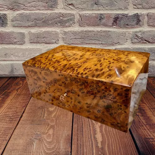 Moroccan jewellery burl thuya large Box lockable wooden burl Jewelry Box