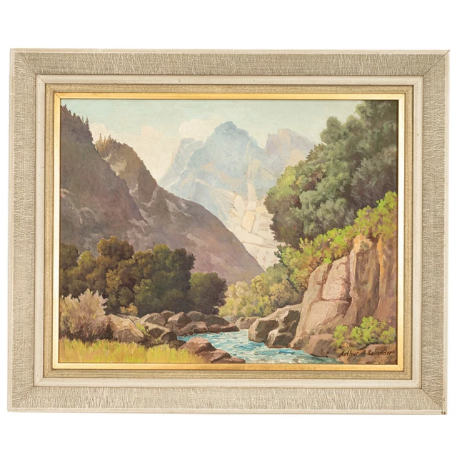 KINGS RIVER CANYON Sierras California Original Oil Canvas Landscape