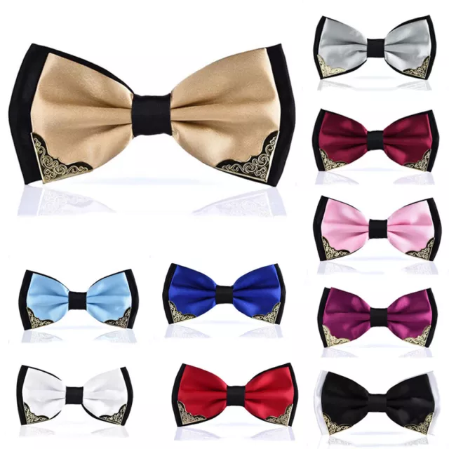 MEN Tuxedo 2-Colour Bow Tie Formal Party Wedding Pre-tied Bowtie Mens Necktie