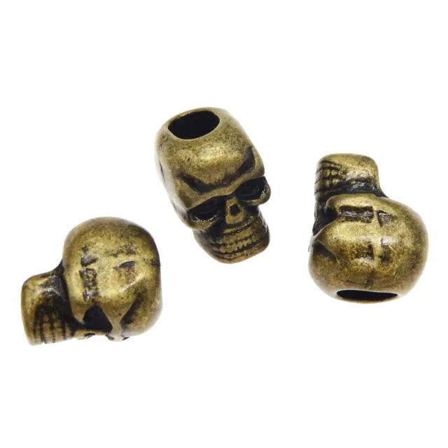 25 Stück Antike Bronze Legierungs Schädel Korn Anhänger Charme Crafts 09784