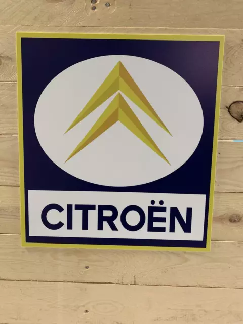 ENSEIGNE CITROEN logo 1966 à 1984 _37 cm x 40 cm