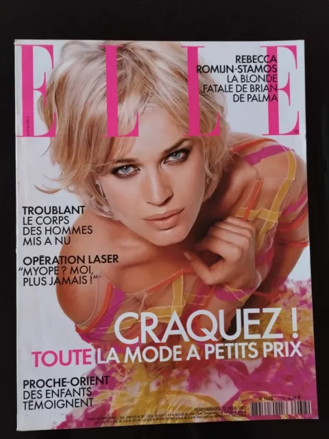 ELLE Magazine n°2938 du 22/04/2002; Rebecca Romijn-StamosJodie Foster/ Carla del