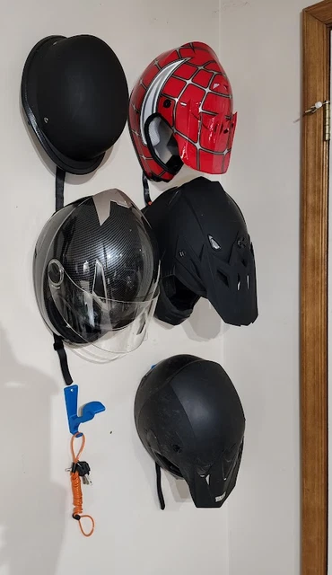Motorcycle Helmet wall mount / key hook / bag hook / baseball helmet - bag