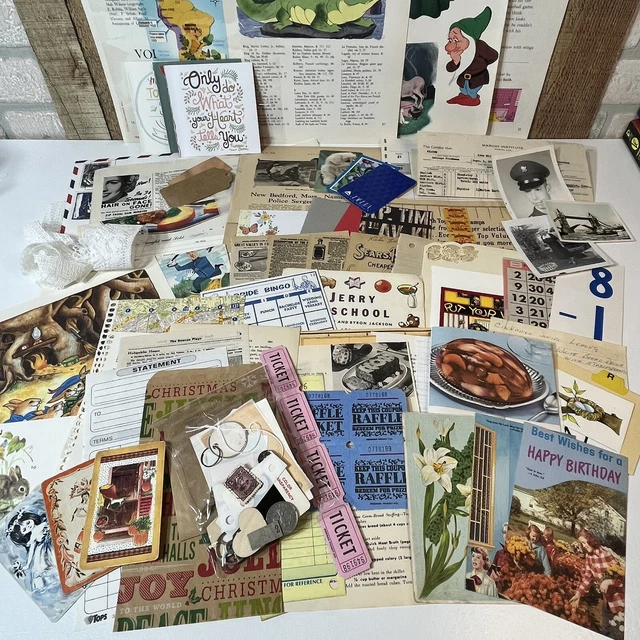 Lote Efímero De Colección para Fabricación de Tarjetas Diario Basura Libro de Recortes Proyectos de Elaboración