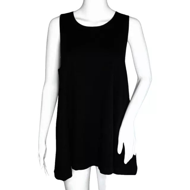 American Apparel Shirt Womens Small Black Tunic Top Basic Essential Minimalist