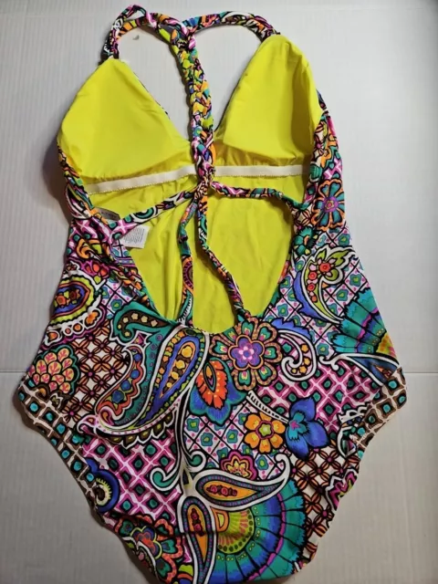 Trina Turk Paisley One Piece Retro Swimsuit Womens 14