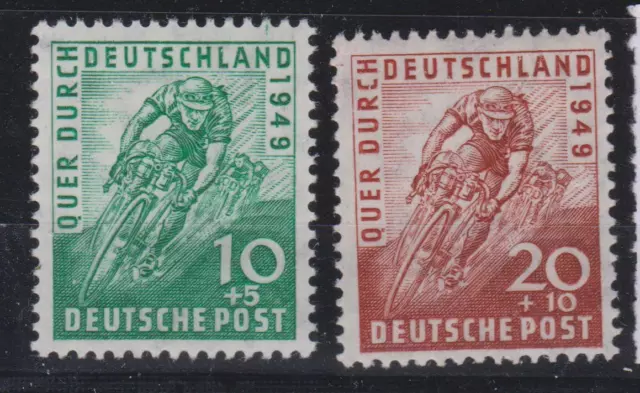 All. Bes. Am.+Brit. Zone Mi.Nr. 106-7 postfrisch "Radrennen" 1949