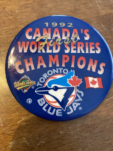Vintage 1992 Toronto Blue Jays Canadas World Series Champions Pinback Button 3