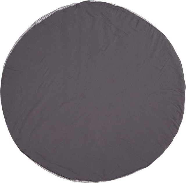 Lässig 1542009236 Grand Coussin Rond de Mousseline, Gris Anthrazit