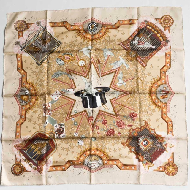 Top Grade Hermes Carre90 Magic Trick Rabbit La Magie Carre 90 Scarf 2212010