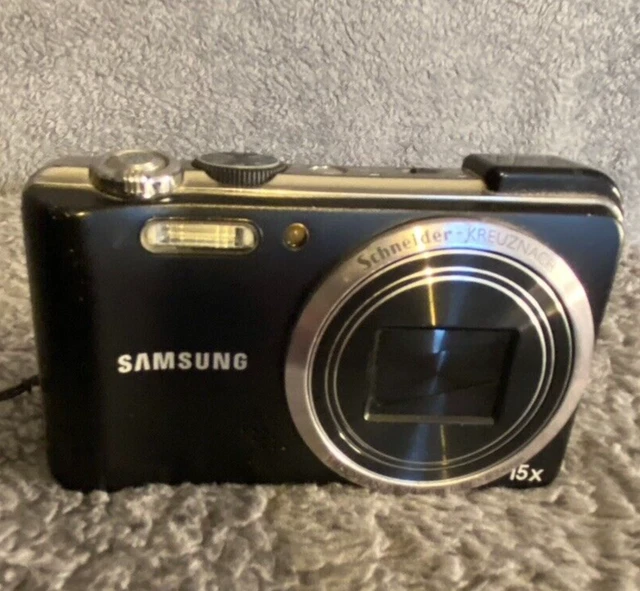 Samsung WB650 12.2MP Compact Digital Camera Black Tested GPS Without Charger