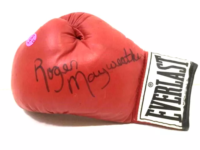 Roger Mayweather Autographed Boxing Glove Signed Red Everlast WBA WBC Champion